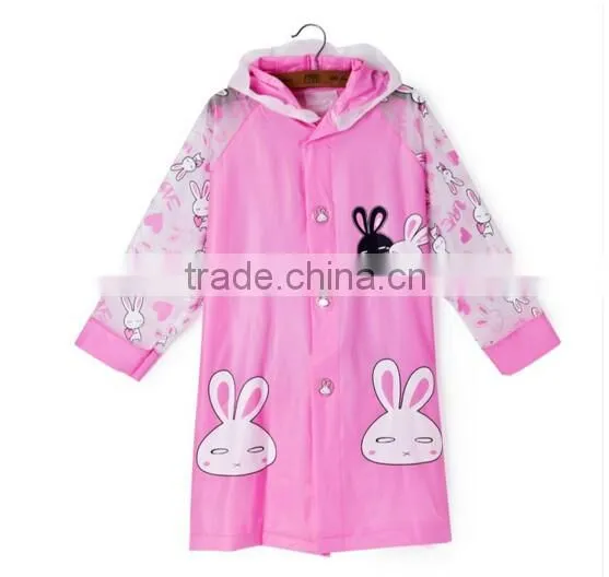 Carton Tiger Animal Squarepants Kids Raincoat Waterproof Hooded Jacket