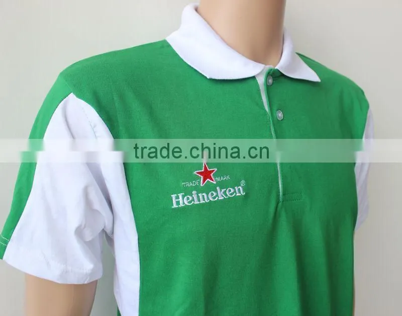 High quality advertisement double color polo t shirt embroidery,men polo shirts