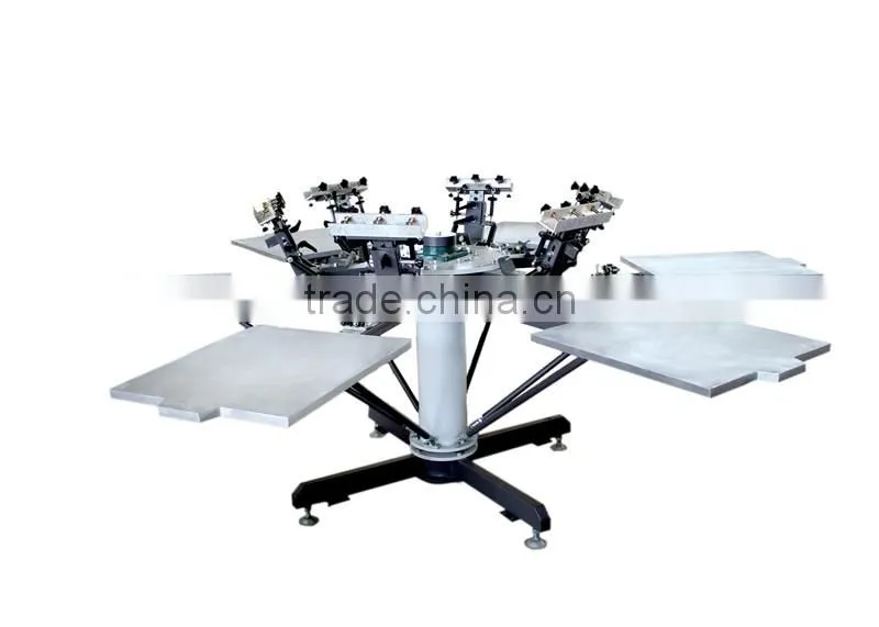 TM-R6-1 6-color Fabric Textile Printing Manual Rotary Screen Printer Machine