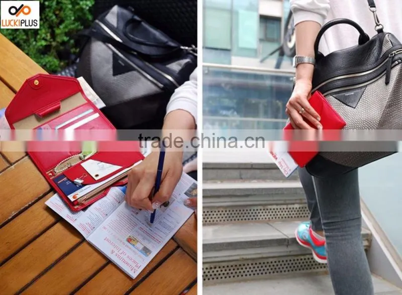 Luckiplus Inventory Multi-purpose Rfid Blocking Passport Wallet Organizer Holder