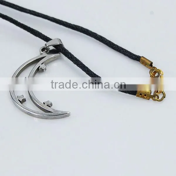 stainless steel half moon pendant