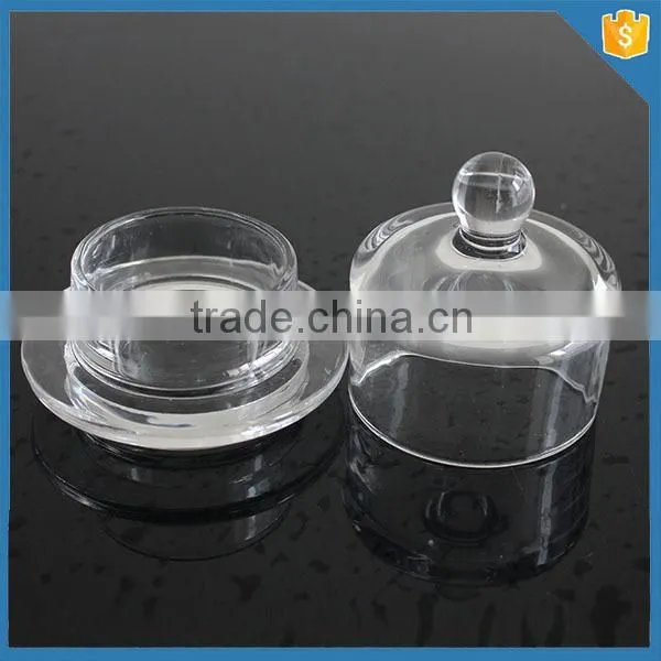 LXHY-T015 Christmas tableware Libby Style clear Crystal Glass Butter Dish