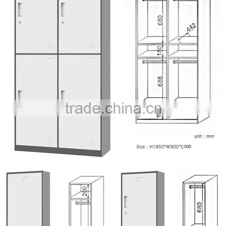 cheap 6 compartment locker