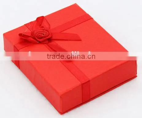 Custom logo ribbon decorative watch gift box jewelry packing box