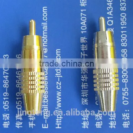 RCA PLUG GOLD CONNECTOR .RCA plug