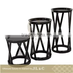 JT16-04 coffee table with solid wood and real leather in living room from JL&C furniture new design 2014 (China supplier)