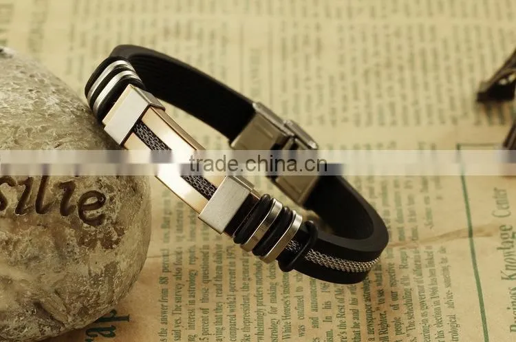 2015 in stock New Product Handmade Stainless Steel jewelry Men Fashion Bracelet