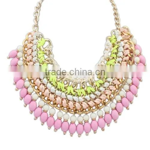 105945 wholesale fashion statement jewelry, germanium alloy statement necklace jewelry