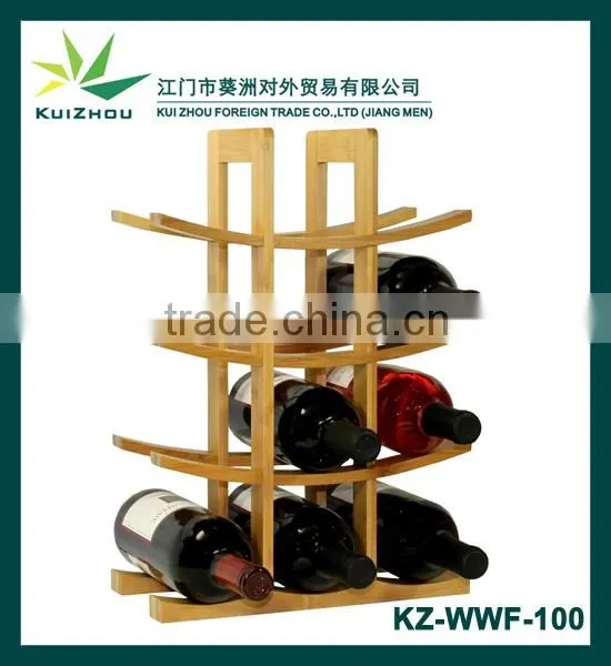 12-Bottle Bamboo Wine Rack