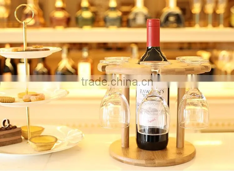 Bamboo wine cup Rack