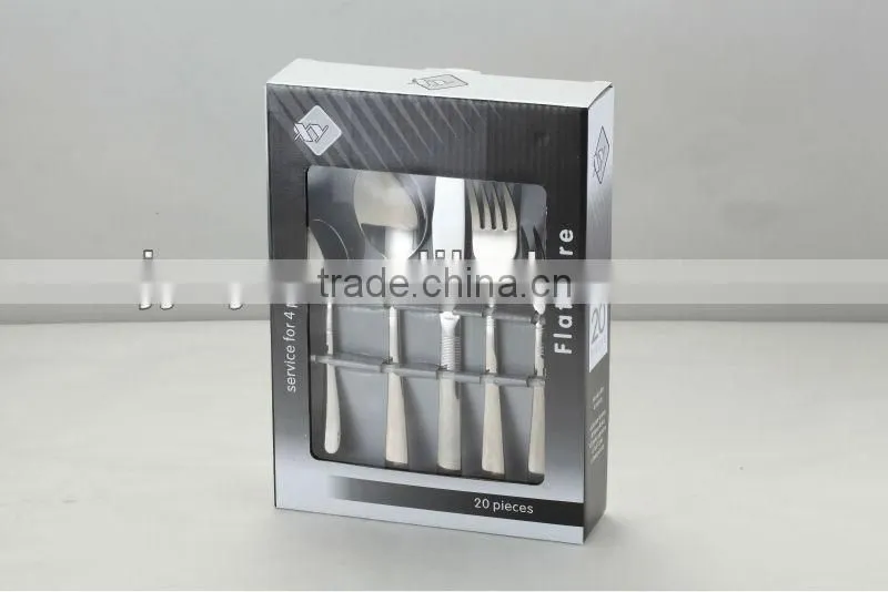 Stainless Steel Metal Handle Cutlery Set