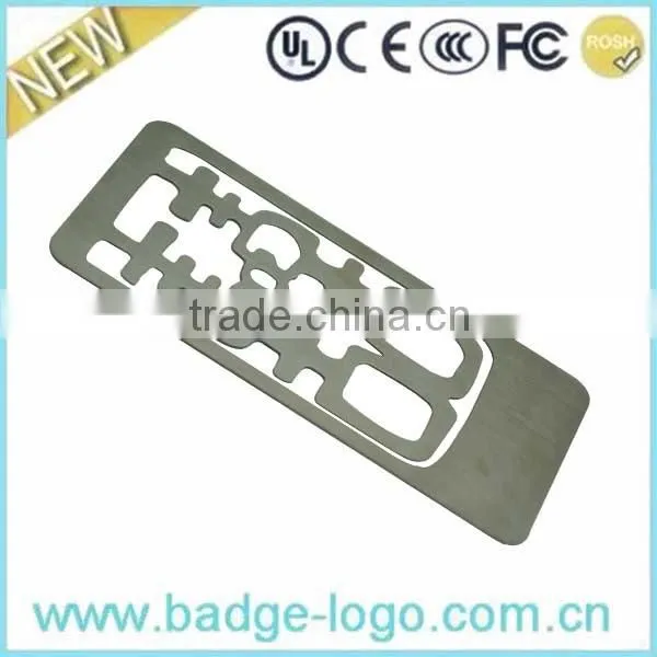 Cheap promotional silver metal bookmarks