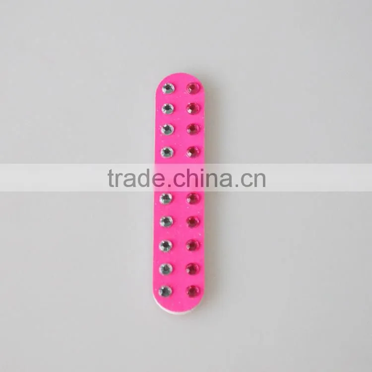 Custom made straigh shape finger nail file disposable emery board manicure nail care tools factory