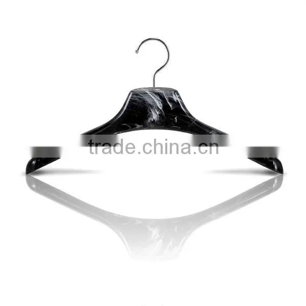 Plastic Black Marbled Luxury Hanger for Boutique Dresses