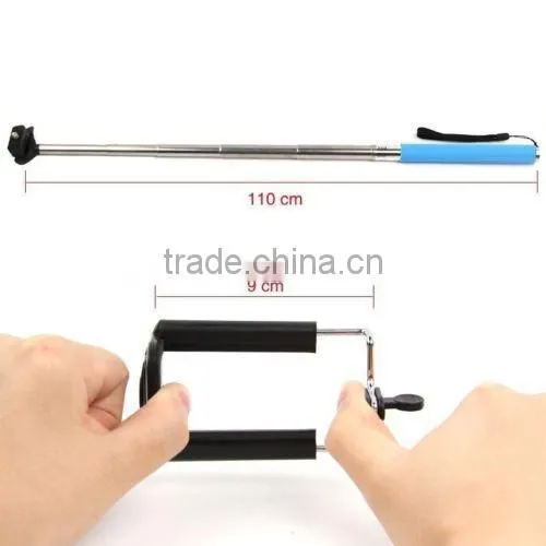 Selfie Stick monopod Z07-1,wireless monopod selfie stick with bluetooth shutter button remote control for mobile phone