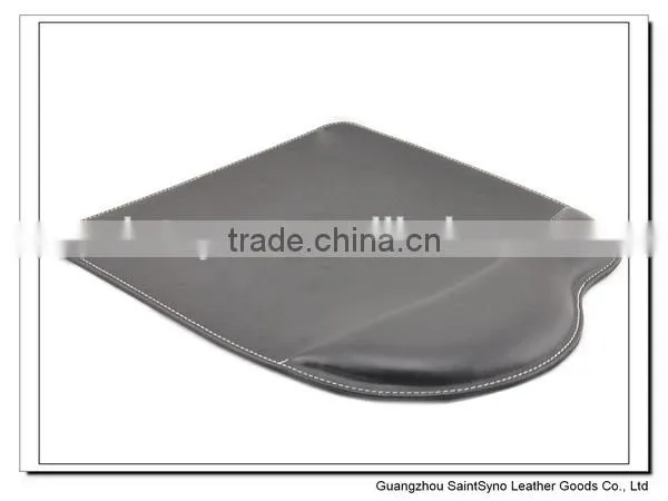 001 Hot selling Leather custom mouse pad with wrist rest