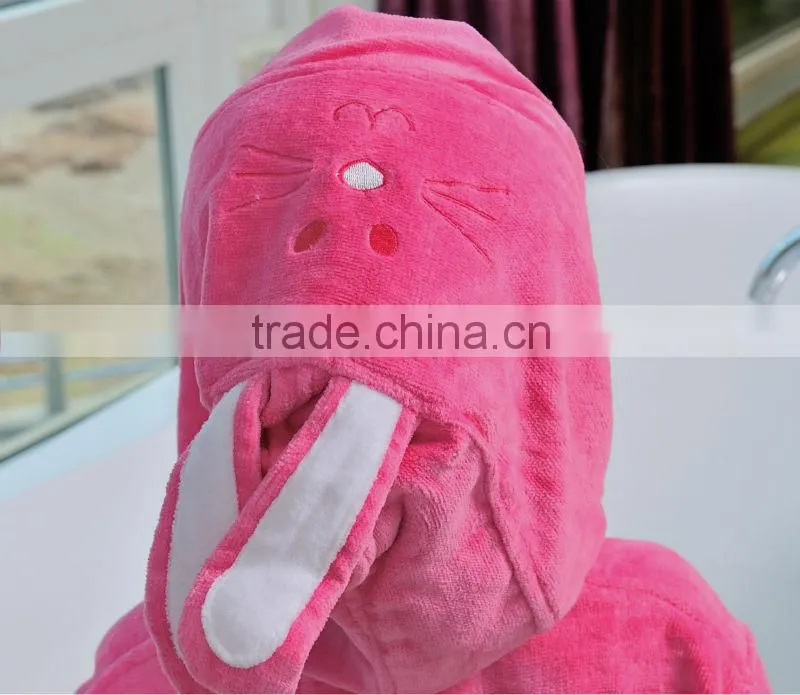 Promotional 100 cotton velour bathrobe for kids