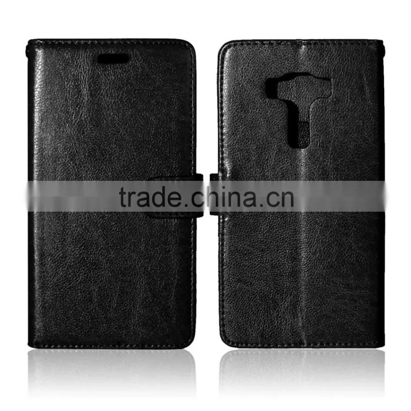 PU Leather Cell Phone Flip Wallet Kickstand Case for ASUS ZenFone 3 Deluxe ZS570KL 5.7