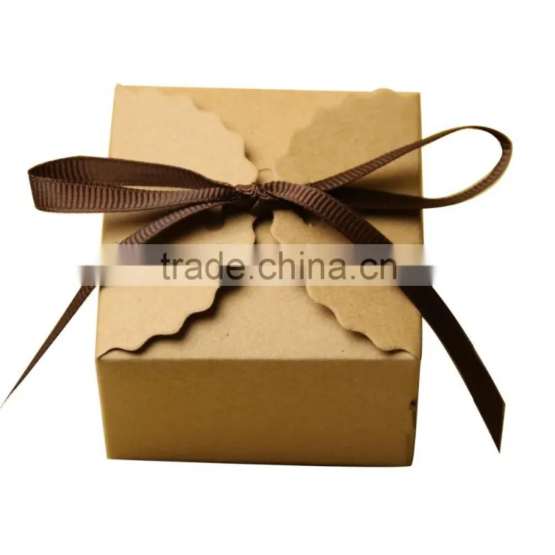 Chocolate Box Wedding Cake Boxes Kraft Paper Square Candy Packaging