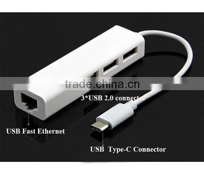 USB-C to 4-Port USB 3.0 Hub for USB Type-C Devices &New Apple Macbook 12"