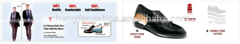 Super quality great material elevator shoes/ Super quality elevator shoes insole/Super quality elevator guide rail shoes