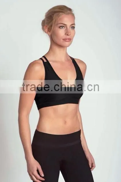 Customized Ladies Gymwear Seamless Workout Top Wear Yoga Push Up Bra
