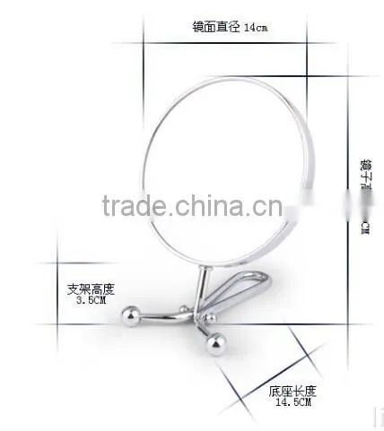 High quality makeup mirror with handle / folding comestic mirror / princess mirror