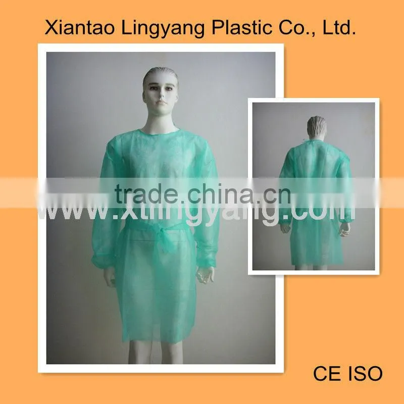 Disposable PE laminated Polypropylene Surgical Isolation Gown