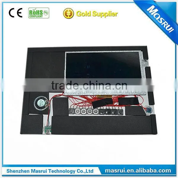 video business card with 4.3 inch lcd video card module and A5 landscape size