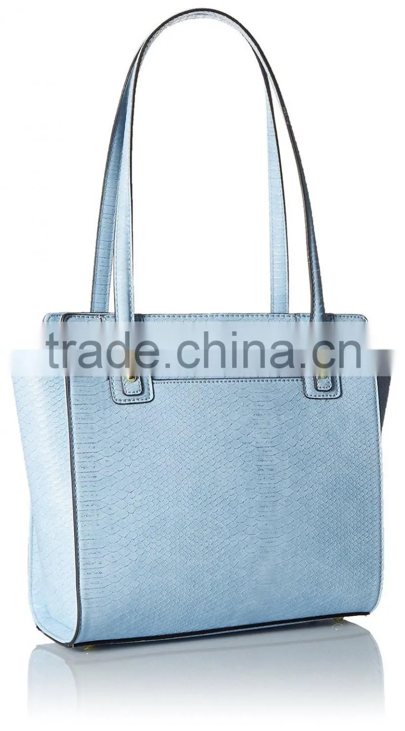 European style Snake Skin PU leather tote hand bag women bags fashion 2016