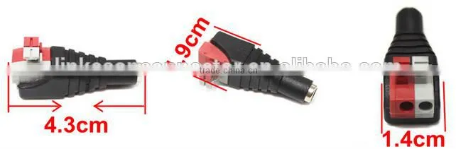 new 2.1 x 5.5mm 12v female dc to clip terminal connector