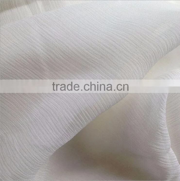 Oeko-tex standard 100% viscose plain crepe fabric, solid crinkle rayon fabric in 135gsm