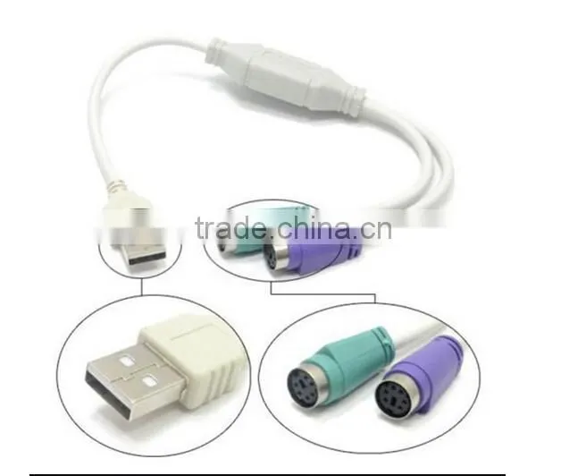 USB Male to PS2 Female Cable Adapter Converter Use For Keyboard Mouse