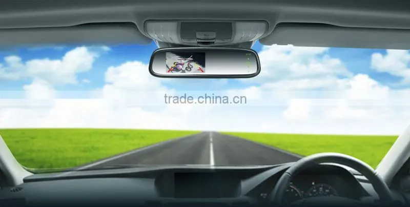 Manufacturing car interior mirror touch screen mirror with 2-videos input OEM bracket