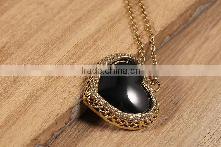 wedding accessories gold jewelry 18k heart shape pendant necklaces costume jewelry set dubai gold jewelry