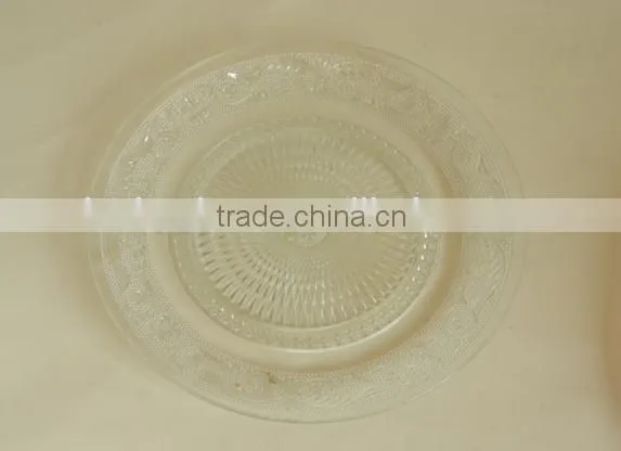 Tableware glass plate set with metal rack