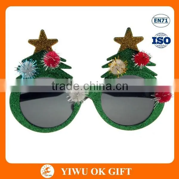 Happy New Year Chrismas Tree Glasses ,Crazy Party Glasses For Sale