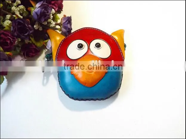 2015 China Wholesale High quality genuine leathter animal leather coin purse, coin case