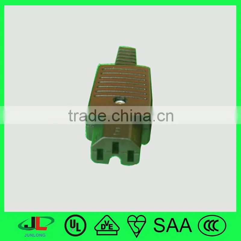 2.5A250V high quality 2 pin C7 female power cord with C7 flat female power cord ends