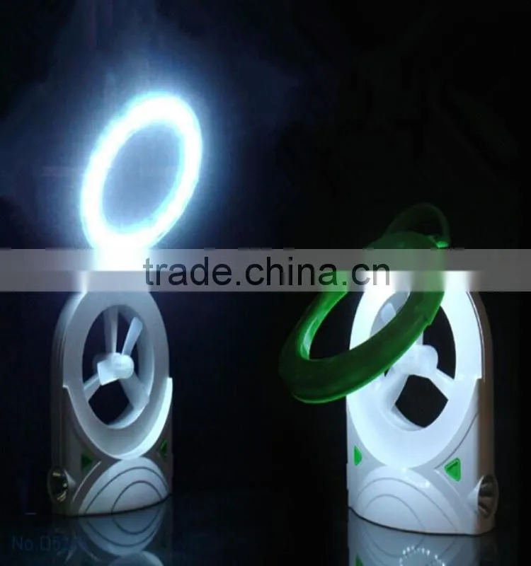 Hot selling popular desktop portable mini stand fans with led light