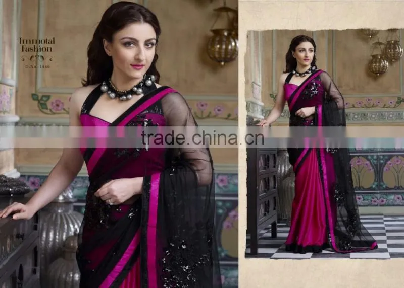 Designer Shiffon Lehenga Style Sarees