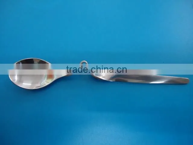 Stainless steel bent design coffee or tea spoon