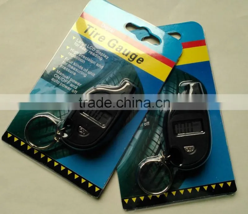 Mini ABS digital tire pressure gauge keychain