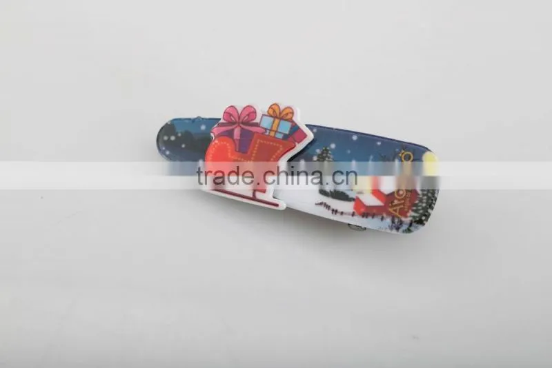 Candy color small bell hair clip lovely present car and red house hair accessory kids mini hair duck clip