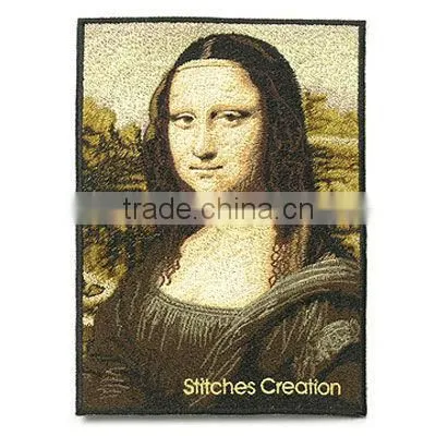 embroidered Mona Lisa patch/ persona embroidery