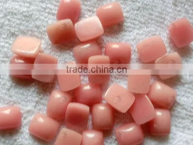 China pink opal rectangle cabochon for bezel jewelry
