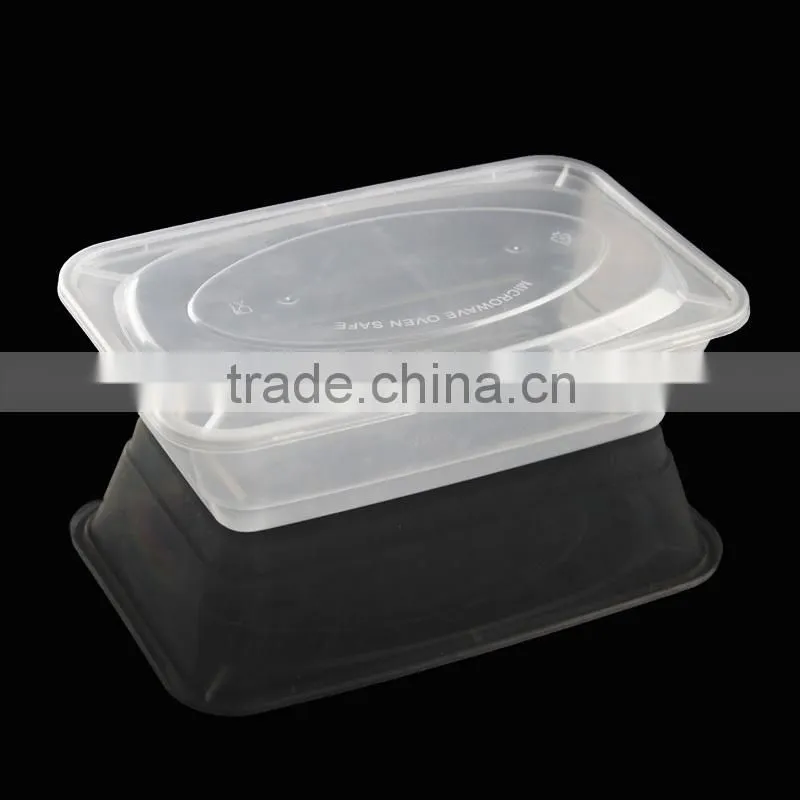 Convenient & disposable take-away food container dish plastic box