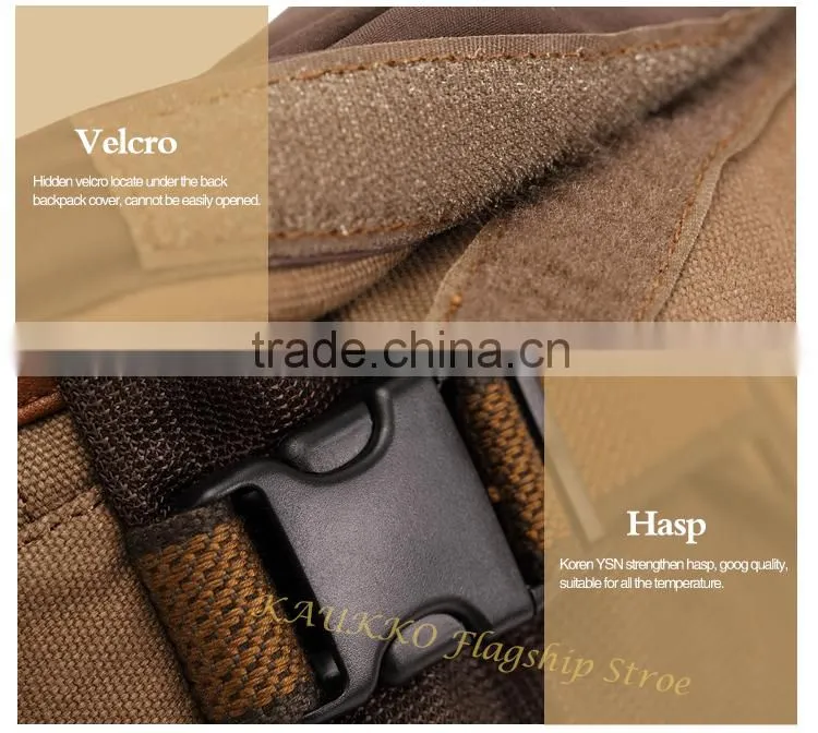 Outdoor Hiking backpack canvas vintage daypack for Travel