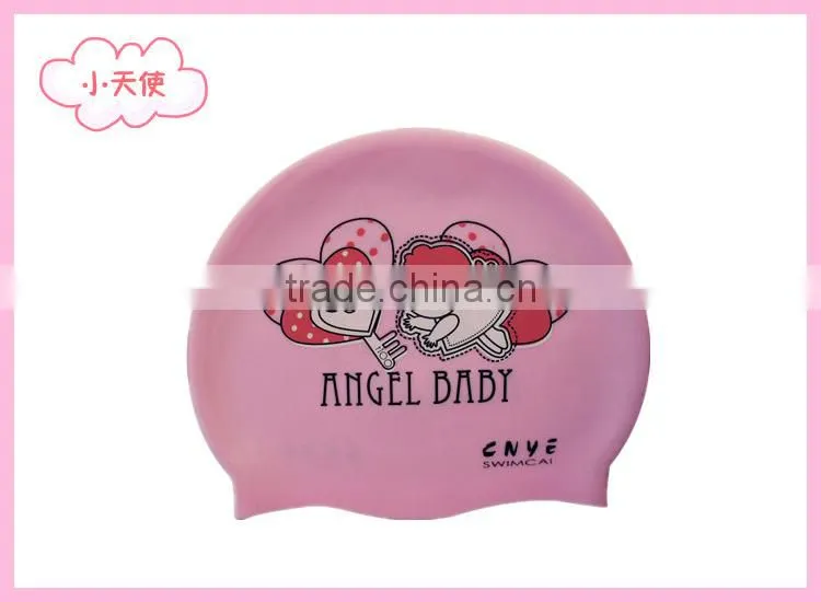 CNYE Good brand kids swimming cap waterproof boys girls swimming cap fashionable kids swimming cap