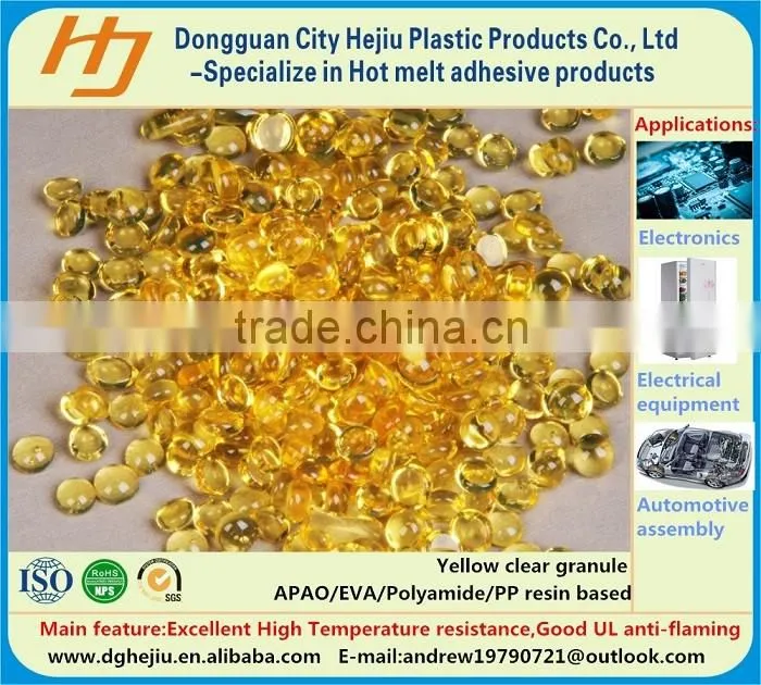 amorphous poly alpha olefin/Ethylene Vinyl Acetate/Polyamide/Polypropylene resin mixed hot melt adhesive glue granule